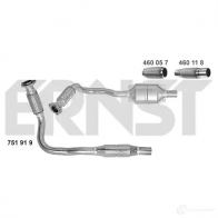 Катализатор ERNST 751919 Opel Astra (G) 2 Универсал 2.0 DI (F35) 82 л.с. 1998 – 2004 4007463751919 9Y4 L5EW