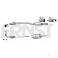 Катализатор ERNST Opel Astra (G) 2 Седан 1.7 DTI 16V (F69) 75 л.с. 2000 – 2005 752220 4007463752220 1TZ TR7