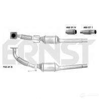 Катализатор ERNST MSU5W PW Volkswagen Bora (A4, 1J2) 4 Седан 1.9 SDI 68 л.с. 1998 – 2005 753418 4007463753418