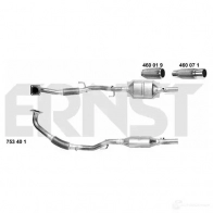 Катализатор ERNST 4007463753401 1L 1FI 753401 Volkswagen Polo (9N) 4 Хэтчбек 1.4 16V 75 л.с. 2001 – 2008