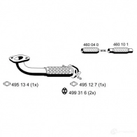 Выхлопная труба глушителя ERNST XH Q9F9 4007463344418 344418 Ford Mondeo 3 (GE, B4Y) Седан 1.8 16V 110 л.с. 2000 – 2007