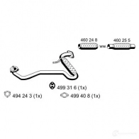 Выхлопная труба глушителя ERNST 9HI W6 299777 330435 4007463330435