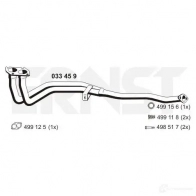 Выхлопная труба глушителя ERNST Opel Astra (F) 1 Универсал 1.8 i (F08. C05) 90 л.с. 1991 – 1998 OT5 SU 033459 4007463033459