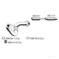 Выхлопная труба глушителя ERNST 330404 G 98WMR 299775 4007463330404