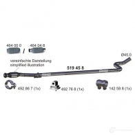 Выхлопная труба глушителя ERNST 519458 4007463519458 Citroen C2 1 (JM, PF1) 2003 – 2009 EX 35I