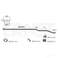 Выхлопная труба глушителя ERNST 8JEG IH Renault Clio (BB, CB) 2 Хэтчбек 1.5 dCi (B/CB07) 65 л.с. 2001 – 2009 522458 4007463522458