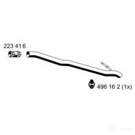 Выхлопная труба глушителя ERNST 4007463341561 Ford Focus 1 Седан 1.8 TDCi 100 л.с. 2002 – 2004 341561 7GM8B AL