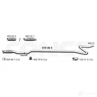 Выхлопная труба глушителя ERNST P KO41 4007463519465 519465 Citroen C2 1 (JM, PF1) 2003 – 2009