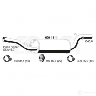 Резонатор ERNST OEB A7 670111 Mazda 3 (BK) 1 Хэтчбек 1.6 105 л.с. 2003 – 2009 4007463670111