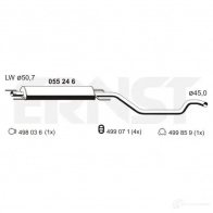 Резонатор ERNST Opel Zafira (B) 2 Минивэн 2.2 (M75) 150 л.с. 2005 – 2012 4007463055246 P9M 08 055246