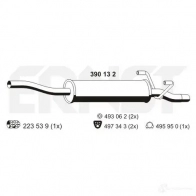 Резонатор ERNST DC JTWL 390132 4007463390132 Mercedes Sprinter (906) 2 Фургон 2.1 (5T) 511 CDI 4x4 (9053. 9055. 9057) 109 л.с. 2006 – 2009