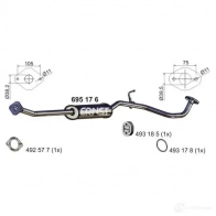 Резонатор ERNST 695176 BC UK3 Nissan Note 4007463695176