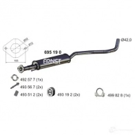 Резонатор ERNST 695190 KTZCJ T 4007463695190 Nissan Note