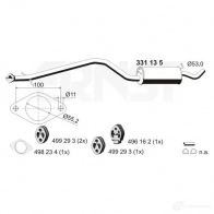 Резонатор ERNST H0 KECB6 Ford Tourneo Connect 1 (C170) Минивэн 331135 4007463331135
