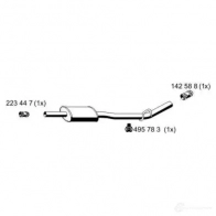 Резонатор ERNST 4007463522045 5MJ 4A 522045 Renault Kangoo (KC) 1 Минивэн 1.2 (KC0A. KC0K. KC0F. KC01) 58 л.с. 1997 – 2024