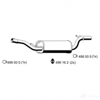 Резонатор ERNST 4007463670012 670012 Mazda 3 (BK) 1 Хэтчбек 1.6 105 л.с. 2003 – 2009 6EM 803E