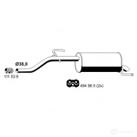 Задний глушитель ERNST Opel Corsa (D) 4 2006 – 2014 H K3BKZY 4007463012157 012157