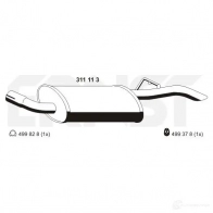 Задний глушитель ERNST 311113 299658 4007463311113 2E BNF
