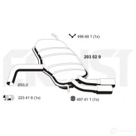 Задний глушитель ERNST 203029 RSR W7U 4007463203029 299147