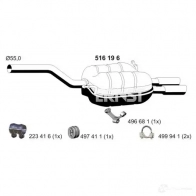 Задний глушитель ERNST 1206839849 156196 L3 YWU 4007463156196