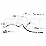 Задний глушитель ERNST 202213 Audi A2 (8Z0) 1 Хэтчбек 1.4 75 л.с. 2000 – 2005 RKH G8 4007463202213