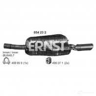 Задний глушитель ERNST 4007463054232 054232 Opel Astra (H) 3 Хэтчбек 1.8 (L48) 140 л.с. 2006 – 2010 T86K 3