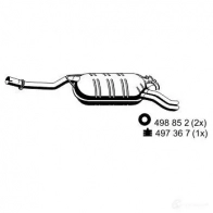 Задний глушитель ERNST WL U5W 4007463374187 300156 374187