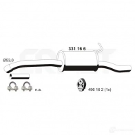 Задний глушитель ERNST Ford Tourneo Connect 1 (C170) Минивэн 4007463331166 331166 6JG 6PK