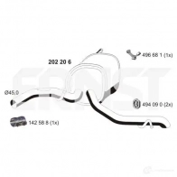 Задний глушитель ERNST 4007463202206 202206 798W3 K4 Audi A2 (8Z0) 1 Хэтчбек 1.4 75 л.с. 2000 – 2005