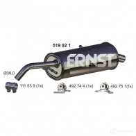 Задний глушитель ERNST 4007463519021 Citroen C3 1 (FC, PF1) Хэтчбек VR0T H 519021