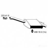 Задний глушитель ERNST 341080 WPIS 3KM 4007463341080 Ford Focus 1 Хэтчбек 1.8 TDCi 115 л.с. 2001 – 2004