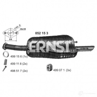 Задний глушитель ERNST 295666 052153 4007463052153 1F78 3V3