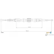 Трос ручника ADRIAUTO 03.0272 B7R SFGC Audi A3 (8P7) 2 Кабриолет