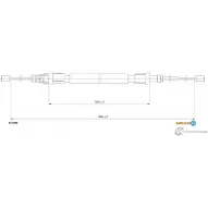 Трос ручника ADRIAUTO 07.0296 V G1J8W6 Citroen C3 2 (SC, PF1) Хэтчбек 1.1 60 л.с. 2009 – 2024