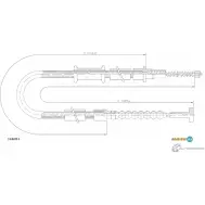 Тросы ручного тормоза, инфо: справа, длина: 1405/1152 ADRIAUTO 1436981919 1102271 8BQYIL 8 BYPD2U