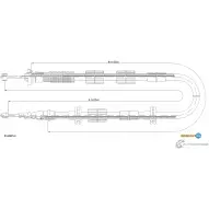Тросы ручного тормоза, инфо: справа, длина: 1670/1470 ADRIAUTO Q4 NAY 1102711 1436981825 OSS7RME