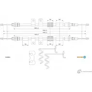 Трос ручника ADRIAUTO T U6XOS 13.0290.1 Ford Tourneo Connect 1 (C170) Минивэн 1.8 TDCi /TDDi /DI 75 л.с. 2002 – 2013