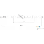 Трос ручника ADRIAUTO 27.0219.1 6XB K8LV Mercedes Sprinter (906) 2 Фургон 2.1 (4,6T) 414 CDI 143 л.с. 2016 – 2024