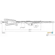 Трос ручника ADRIAUTO 28.0214.1 KT P2866 Nissan Almera (N16) 2 Хэтчбек 1.5 90 л.с. 2000 – 2006