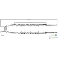 Трос ручника ADRIAUTO Opel Astra (G) 2 Универсал 1.6 CNG (F35) 97 л.с. 2003 – 2004 YR59 L 33.0215.1