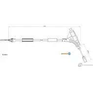 Трос ручника ADRIAUTO 35.0218.1 M T3S5VG Peugeot 406 1 (8E, 8F) Универсал 3.0 24V 190 л.с. 1996 – 2004