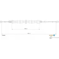Трос ручника ADRIAUTO Renault Scenic (JZ) 3 Минивэн 1.5 dCi (JZ02. JZ0R) 95 л.с. 2010 – 2025 HFS NO 41.0200.2