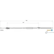 Трос ручника ADRIAUTO 41.0222.1 7N TM0R Renault Twingo (C06) 1 Хэтчбек 1.2 16V (C06C. C06D. C06K) 75 л.с. 2001 – 2007