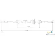 Трос ручника ADRIAUTO 41.0224.1 XOTS 105 Renault Master 2 (FD, JD, ED) 1997 – 2010
