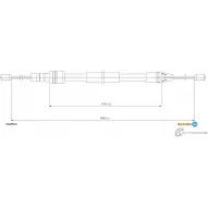 Трос ручника ADRIAUTO UI7L 1 41.0256.1 Renault Clio 2 (CB, SB) 1998 – 2005