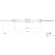 Трос ручника ADRIAUTO 41.0265.1 Renault Clio (BR, CR) 3 Хэтчбек 1.2 16V (BR0R. BR1D. BR1L. CR0R) 65 л.с. 2005 – 2025 OIZF75 9