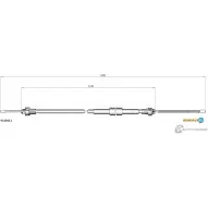Трос ручника ADRIAUTO 41.0266.1 Renault Clio (BR, CR) 3 Хэтчбек 1.2 16V (BR0R. BR1D. BR1L. CR0R) 65 л.с. 2005 – 2025 EZQH T