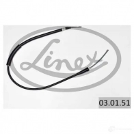 Трос стояночного тормоза LINEX 030151 2 BC4H 1437571882