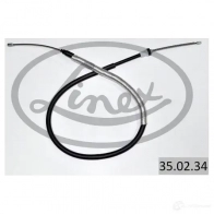 Трос стояночного тормоза LINEX 1437571954 350201 5FUQV W4