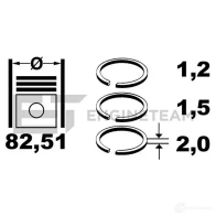 Поршневые кольца, комплект ET ENGINETEAM 1424296685 L70AJ 11 r1012200 8592779024568 - Изображение 2